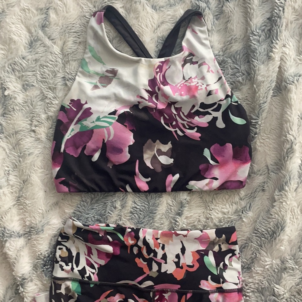 Athleta Floral Workout Set